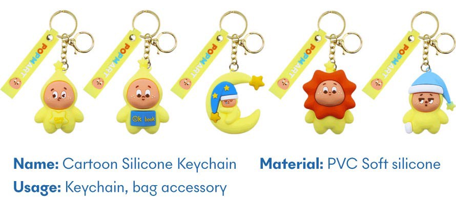 silicone cartoon keychain 2